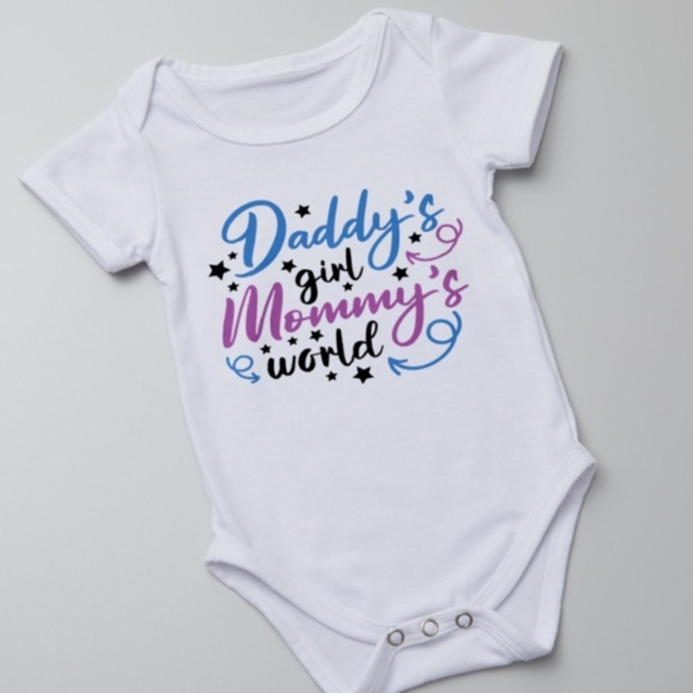 Made to order - daddy’s girl mommy’s world baby onesie